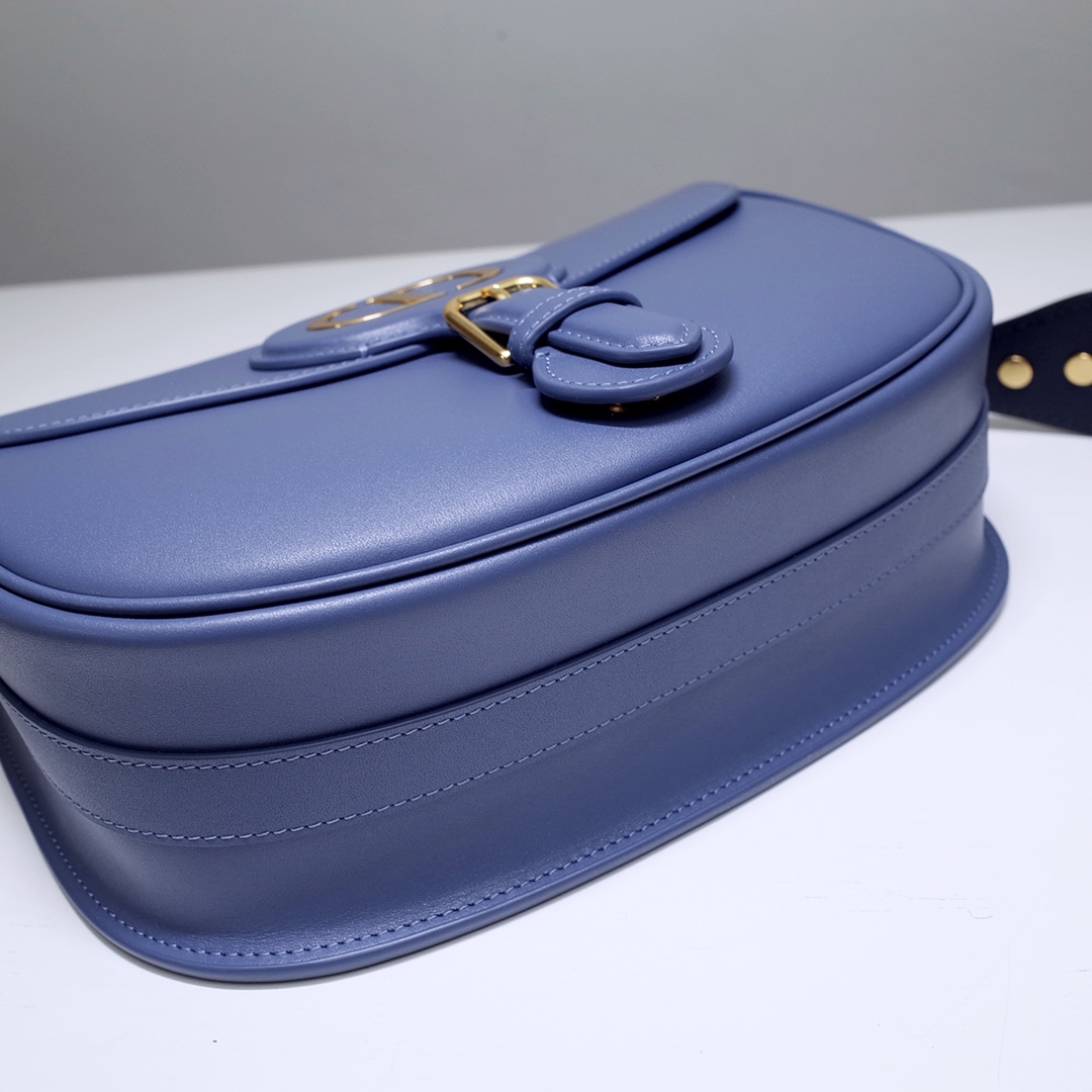 Large Dior Bobby Bag Blue Box Calfskin